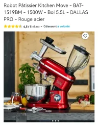 Robot multifonction rouge acier