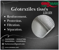 Géotextile Tissé 150 kN / Disponible chez OROMAX .
