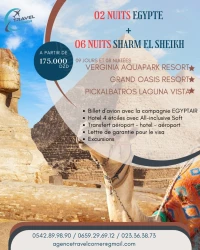 Voyage organisé AVRIL 2025 ( CAIRE + SHARM EL SKEIKH )