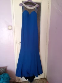 Robe de soirée bleu Sirène 