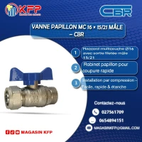 VANNE PAPILLON MC 16 15/21 MAL (CBR)  DISTRIBUTEUR
