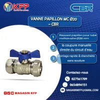 VANNE PAPILLON MC 20 (CBR)  DISTRIBUTEUR OFFICIEL 
