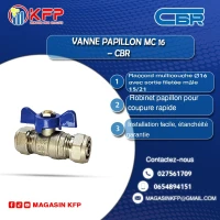 VANNE PAPILLON MC 16 (CBR)  DISTRIBUTEUR OFFICIEL