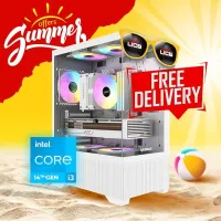 SUMMER OFFER Pc Gamer INTEL I3 14100F / 16GB DDR4 3200MHz/H610/ 240GB SSD/RTX 3050/550W/5X RGB FANS 