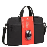 PROMO RENTRÉE CARTABLE RIVACASE 8038 NOIR + Souris sans fil