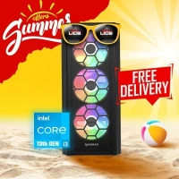 SUMMER OFFER Pc Gamer INTEL I3 13100F /16GB DDR4 3200MHz/H610/240GB SSD/RTX 3050/550W/4X RGB FANS