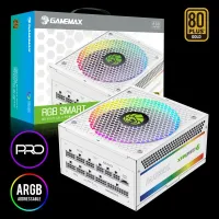 ALIMENTATION GAMEMAX RGB SMART 1050W PRO 80PLUS GOLD BLANC 