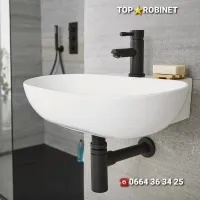 Siphon lavabo noir
