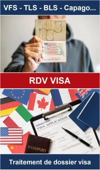 Rendez vous visa: Croatie, Suisse, Autriche, Danemark, Slovénie, Tchéque, Luxembourg, RDV VFS TLS...