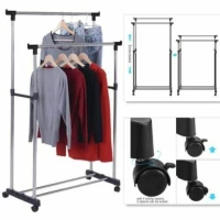Penderie Tringle À Double Barres inox