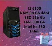 I3 6100 ram 08 ssd 256 hdd 500
