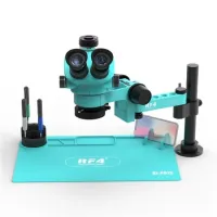 MICROSCOPE SYNCHRONE TRINOCULAIRE RF4 RF-7050PRO-FO19 7-50X AVEC LUMIÈRES LED