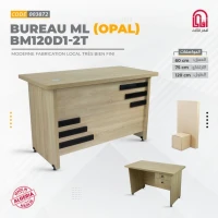Bureau Melamine BM120D1-2T (L120/H75/P60cm)