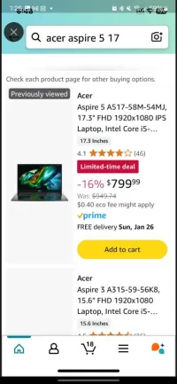 Acer aspire 5 17