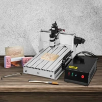 VEVOR Machine à Graver CNC 3040 à 4 Axes 30(X)x40(Y)x5,5(Z) cm, Kit Graveur Routeur 300 W