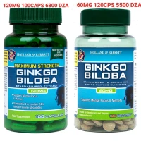 Holland & Barrett Ginkgo Biloba / 60MG 120cp / OU / 120MG 100 CAPS / الجنكة بيلوبا