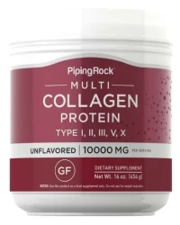 Piping Rock Multi collagene Complexe 10000mg de peptides type 1 2 3 4 5 Sans saveur sans gluten 450g