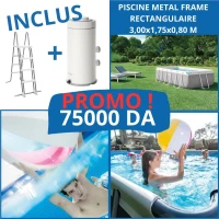PISCINE PRISM FRAME RECTANGULAIRE 3,00 X 1,75 X 0,80 M INTEX