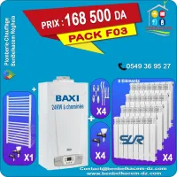 Pack Chaudiere Mural Baxi 24kw a cheminée F1/F2/F3/F4/F5/F6/F7