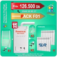 Pack Chaudiere Chauffage Central avec radiateurs Et seche Linge F1/F2/F3/F4/F5/F6/F7
