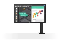 MONITEUR LG 27" QN880-B QHD Ergo 75Hz  sRGB IPS 5MS GTG HDR10 USB-C 2HDMI,1DP