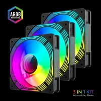 PACK VENTILLATEUR GAMEMAX KF300R BLACK ARGB REVERSE