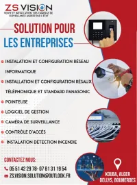 Instalation système de sécurité SOLUTION POUR LES ENTREPRISES 
