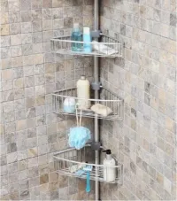 PALOMA Étagère dangle, 3 niveaux, tube télescopique  R029315