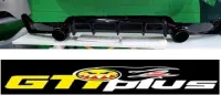 Spoiler + sortie côté gauche et droite AKRAPOVIC 1X100 mm pour BMW Série 4 F36 Look MP