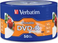 DVD-R Verbatim imprimable 16X, pack de 50
