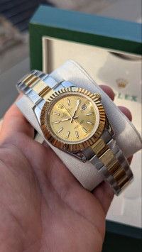 smart-watchs-montre-rolex-datedjust-champagne-staoueli-alger-algerie