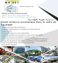 دراسة تقنية اقتصادية   étude technico economique  calpiref 