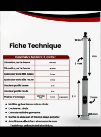 Poteau d'éclairage public 