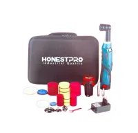 Mini ponceuse polisseuse a double actions sans fil 12V 2 batteries YAE2658 HONESTPRO
