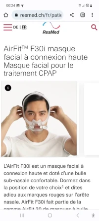 Resmed S11 Cpap machine d  apnée du sommeil Resmed +masque Resmed 
