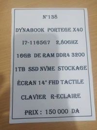 TOSHIBA DYNABOOK TACTILE PORTEGE I7-1165G7 16GB/1TB SSD NVME/FHD