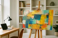 Tableau abstrait contemporain Énergie & Couleur