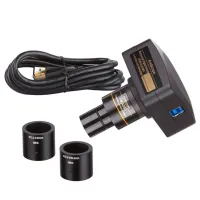 Caméra de microscope AmScope 16MP USB 3.0 CMOS à monture C couleur avec objectif de réduction