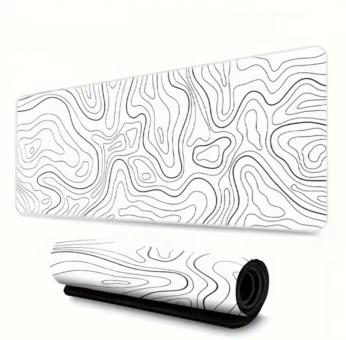 Tapis De Souris XXXL Black & White Abstract 900mmX400mm