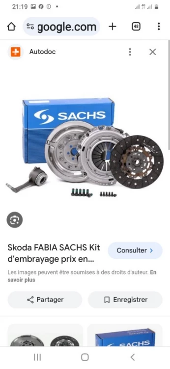 Kit embrayage fabia mpi 1.6