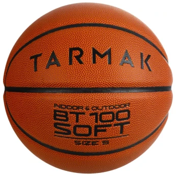 TARMAK Ballon de Basket Bt100 Taille 5 Orange Pour Enfants Jusqu'À 10 Ans Pour Débuter.