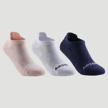 ARTENGO Chaussettes Tennis Enfants Basses Artengo Rs 160 Rose Blanc Marine Lot de 3