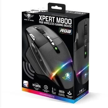 SOURIS SANS FIL SPIRIT OF GAMER XPERT - M800 RGB 10000 DPI / 09 BOUTONS / RÉTRO-ÉCLAIRAGE RGB