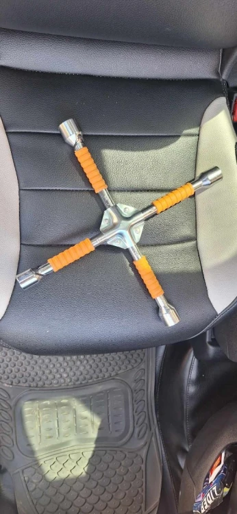 Cric Losange + clé d'écrou de Roue de Voiture