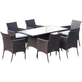 TABLE JARDIN 06 CHAISES EN OSIER SANS PARASOL IMPORTATION MALAISIE