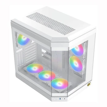 Boitier Xigmatek Cubi Arctic (Blanc) 6 Fan ARGB + Télécommande