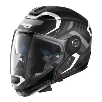 CASQUE NOLAN N70-2 GT SPINNAKER N-COM 042 NOIR MAT-GRIS -BLANC. "Original"