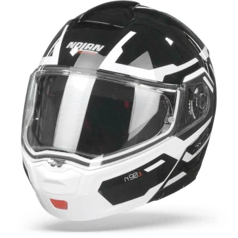 Casque NOLAN N90-3 driller n-com 024 BLANC METAL-GRIS-NOIR. "Original"