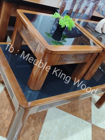 Table basse bois rouge