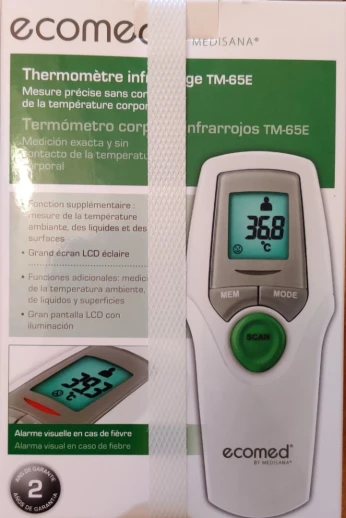 ecomed TM-65E thermomètre clinique infrarouge numérique pour bébés, enfants et adultes,